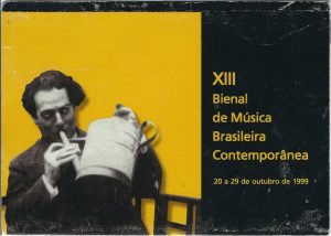 Locandina della "XIII Bienal de Musica Brasileira Contemporanea" raffigurante Heitor Villa-Lobos, 1999