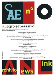 Frontespizio del periodico "Allegro Espressivo", 1998