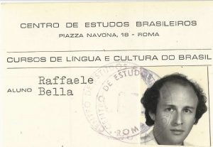 Tessera del CEB - Centro Estudos Brasileiros, febbraio 1984. Fronte