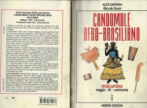O frontispício do livro em italiano da escritora e pesquisadora afro-brasileira Alice Santana, Roma, 1996